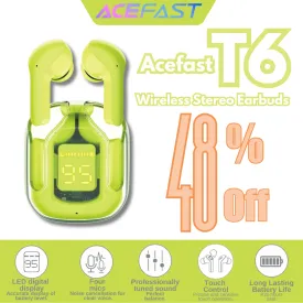 ACEFAST T6 BLEUTOOTH V5.0 ENC TRUE WIRELESS STEREO EARBUDS - GREEN