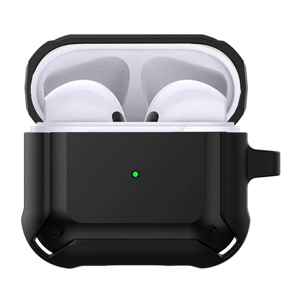 AirPods 3 armor TPU case with keychain - Black / Yellow