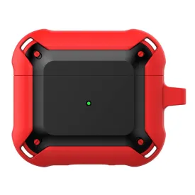 AirPods 3 armor TPU case with keychain - Red / Black