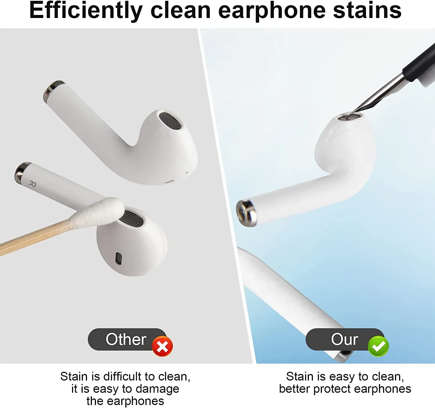 AirPods Pro 2 Case with Cleaner Kit&Replacement Ear Tips