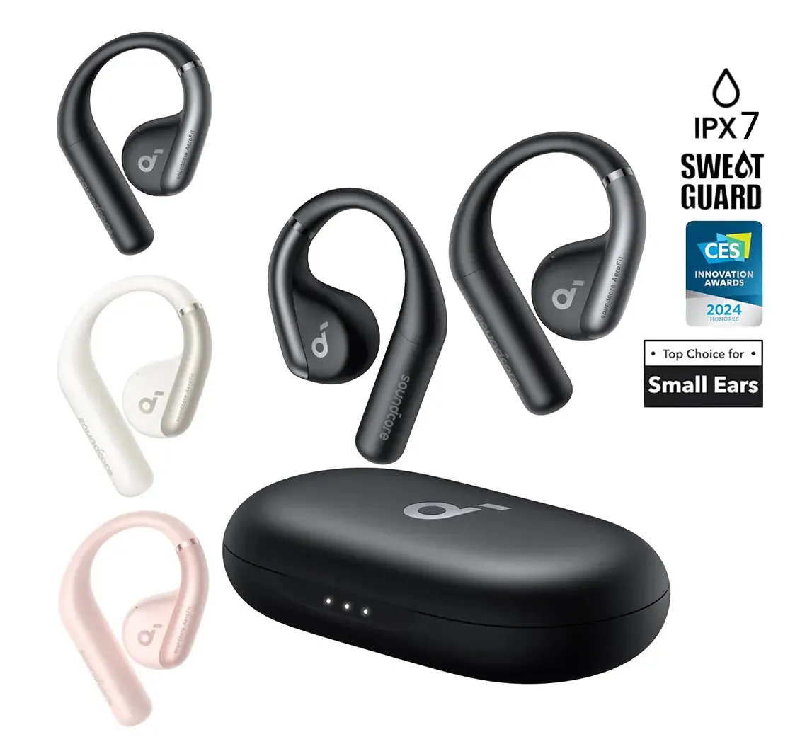 Anker AeroFit Open-Ear Wireless Earphones Bluetooth Earbuds A3872