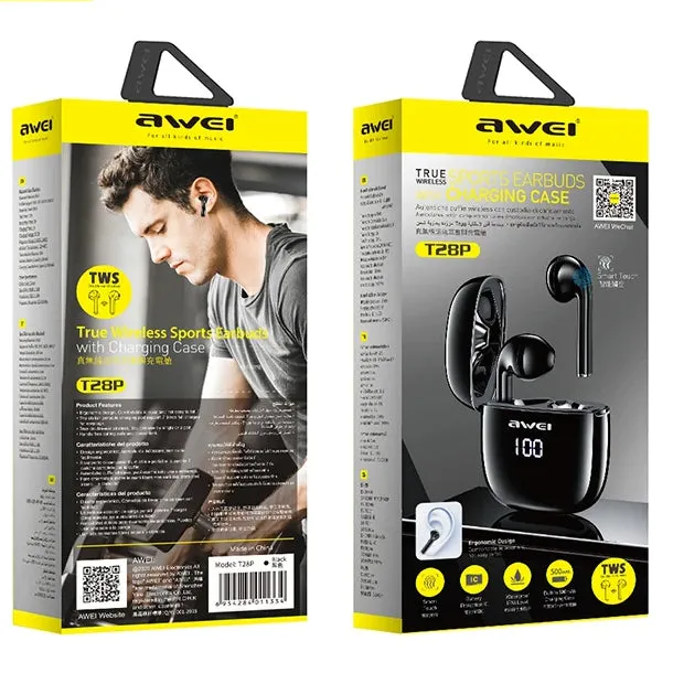 Awei Wireless Bluetooth Earbuds & Charing Case with Led Display