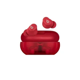 Beats Solo Buds - Wireless Bluetooth Earbuds | 18 Hours of Battery Life | Apple & Android Compatibility | Built-in Microphone - Transparent Red