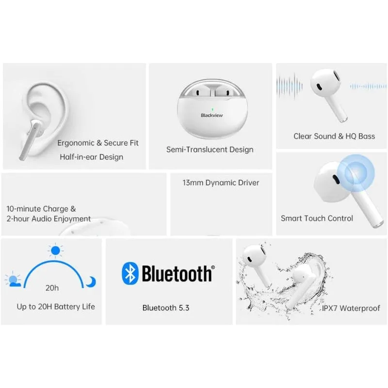 Blackview Airbuds 6 Wireless Earbuds