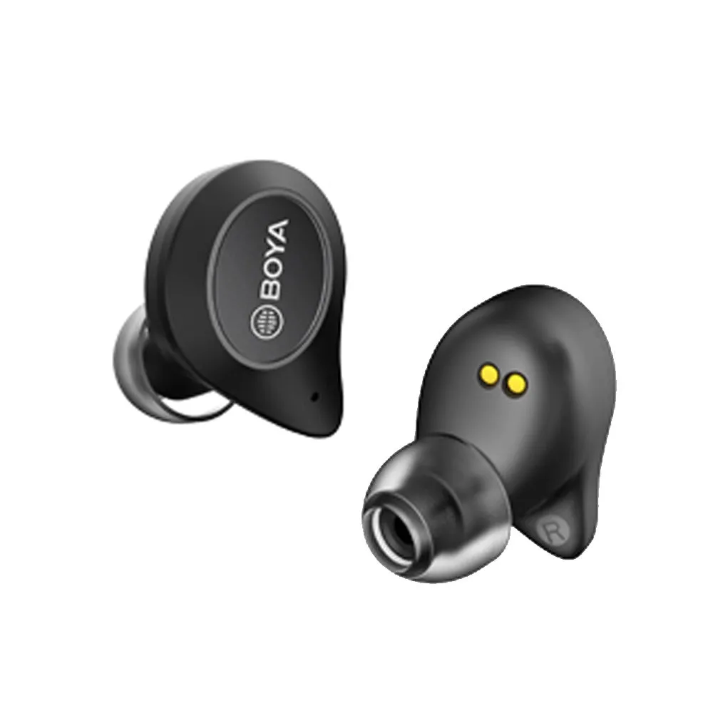 Boya True Wireless Stereo Earbuds with Charging Case - Black   Fitness Software