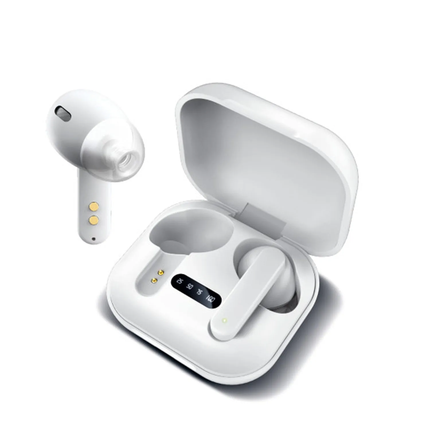 Brookstone AirTone Link True Wireless Earbuds With LCD Charge Display