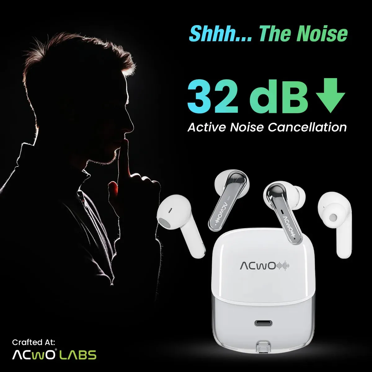 DwOTS Fire ANC - India's First 4 Earbuds In 1 Case With ANC Up To 32dB