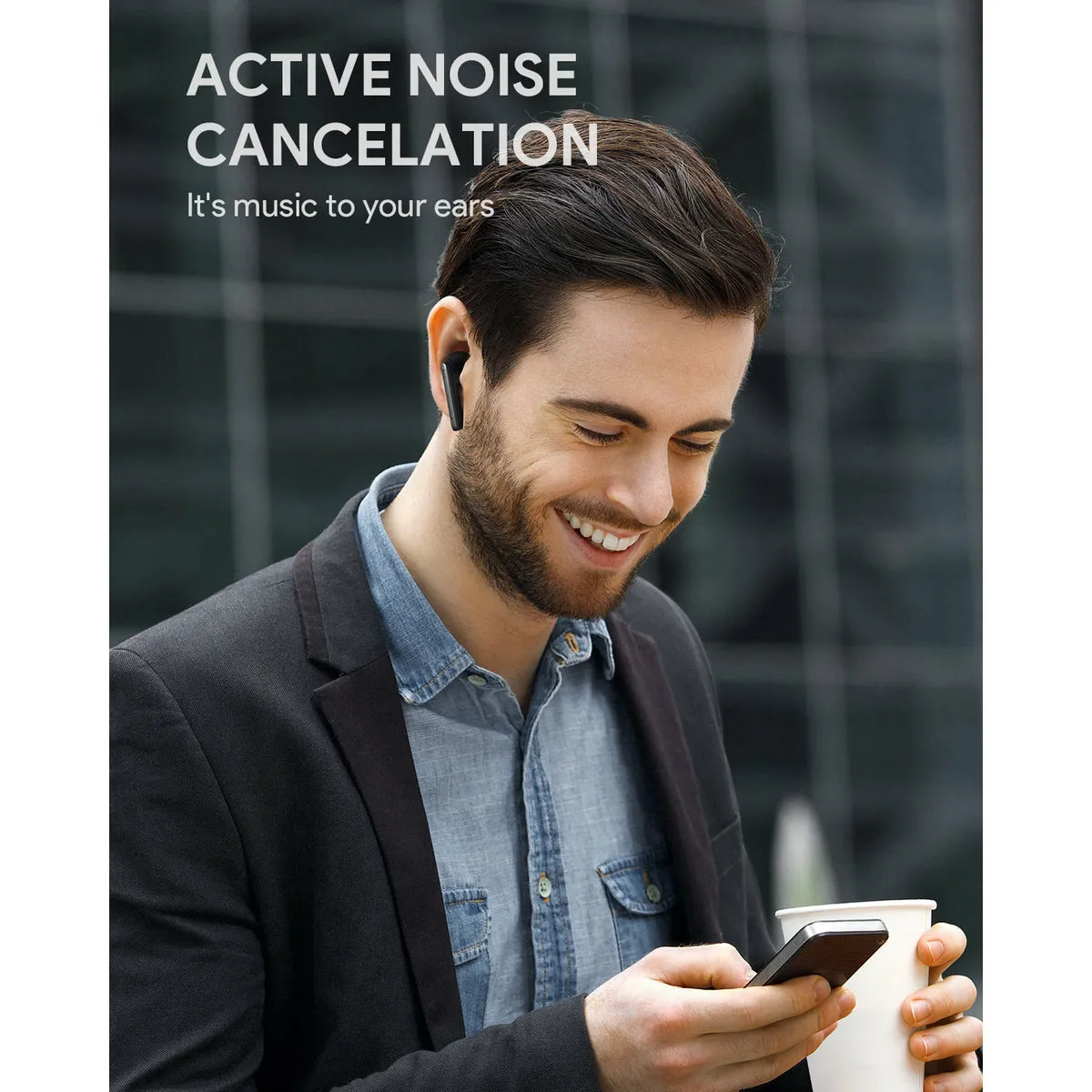 EP-N5 Hybrid Active Noise Cancelation Wireless Earbuds