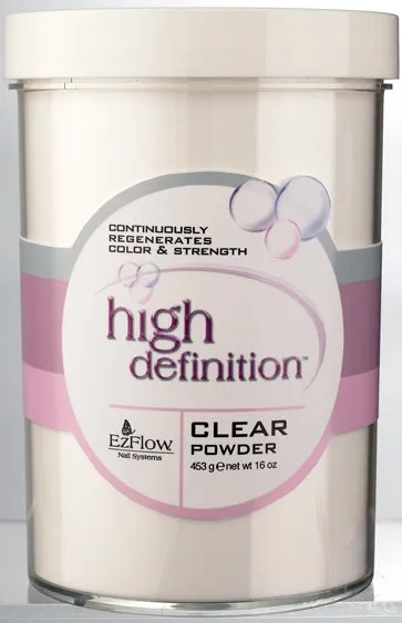 EZ Flow HD Clear Acrylic Powder - 16 oz.