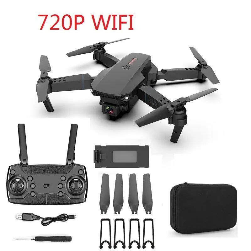 Folding high-definition aerial quadcopter