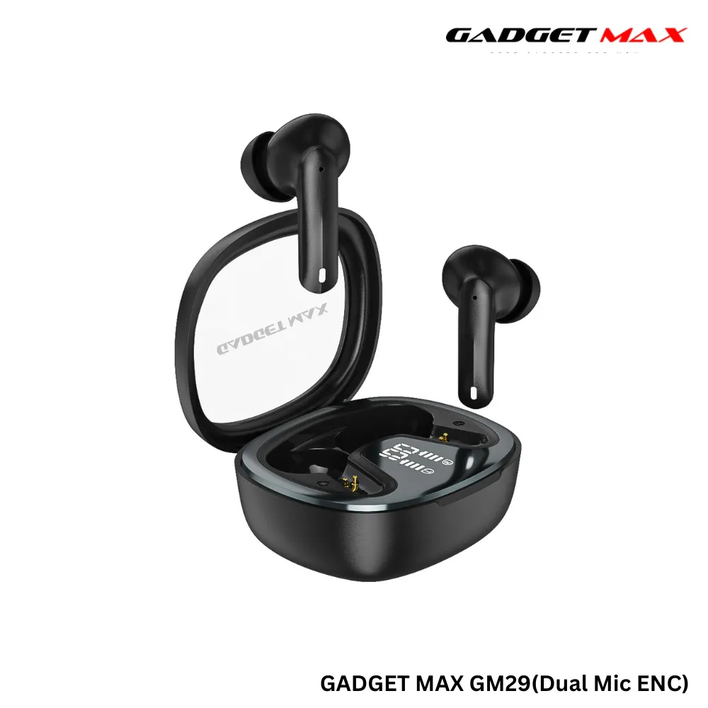 GADGET MAX GM29 Melo Series Bluetooth True Wireless TWS Earbuds (Dual-Mic ENC) - Black