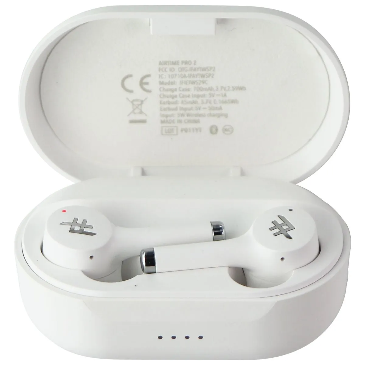 iFrogz Airtime Pro 2 Truly Wireless Earbuds and Charge Case - White