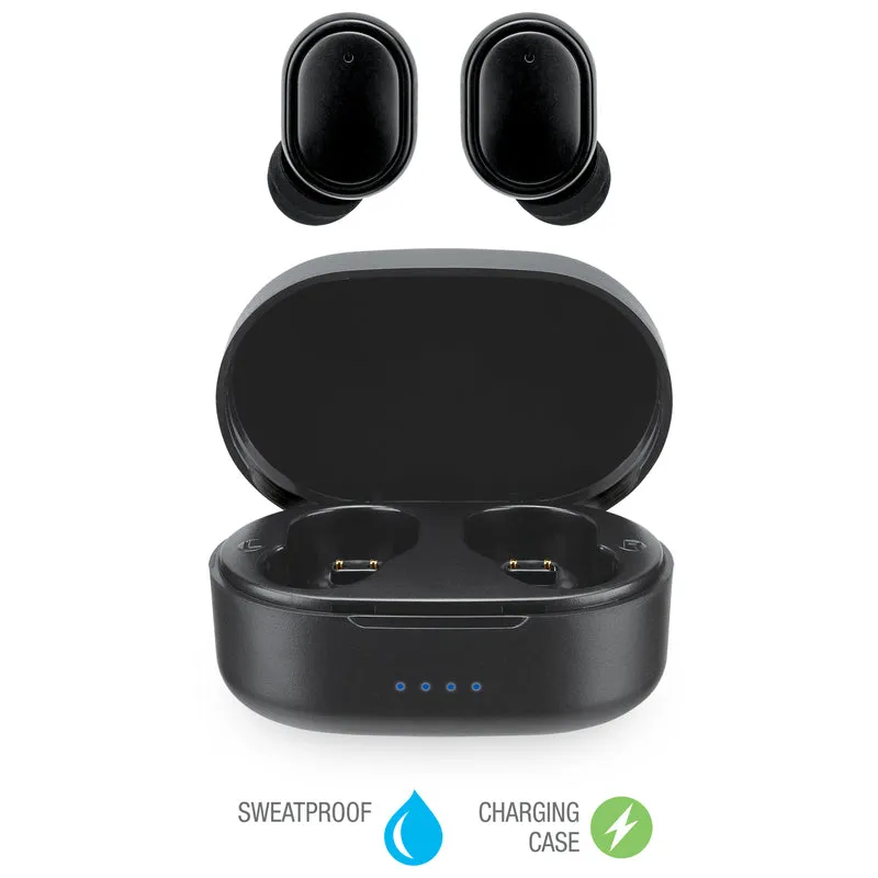 iLive Truly Wireless Bluetooth Sweatproof Earbuds w/Charging Case 1 pk