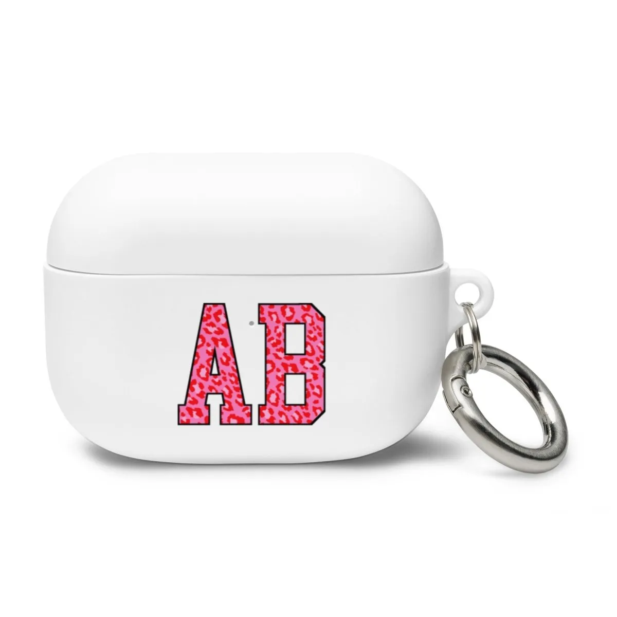 Initialed Leopard Print AirPods Case