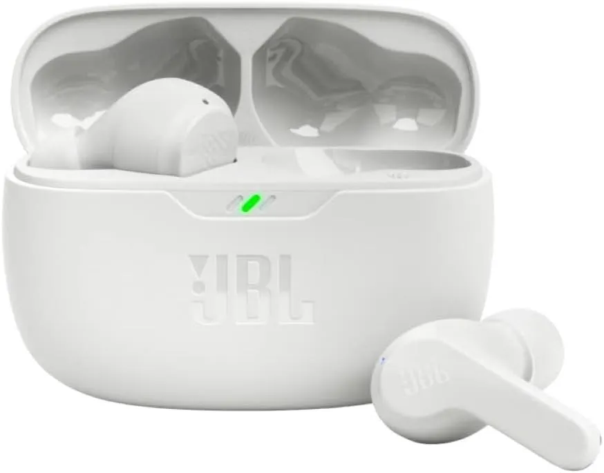 JBL Vibe Beam - True Wireless  Deep Bass Sound Earbuds, Bluetooth 5.2, Water & Dust Resistant, Hands-Free Call with Voiceaware, up to 32 Hours of Battery Life (Black)