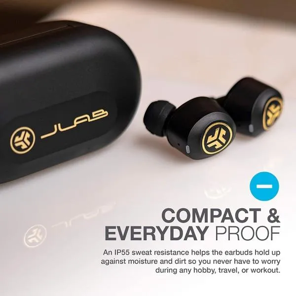 JLab JBuds Air Icon Wireless Earbuds - Black / Gold