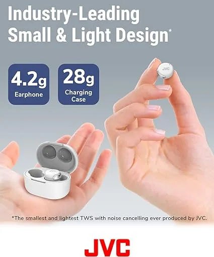 JVC Compact True Wireless Noise Cancelling Earbuds