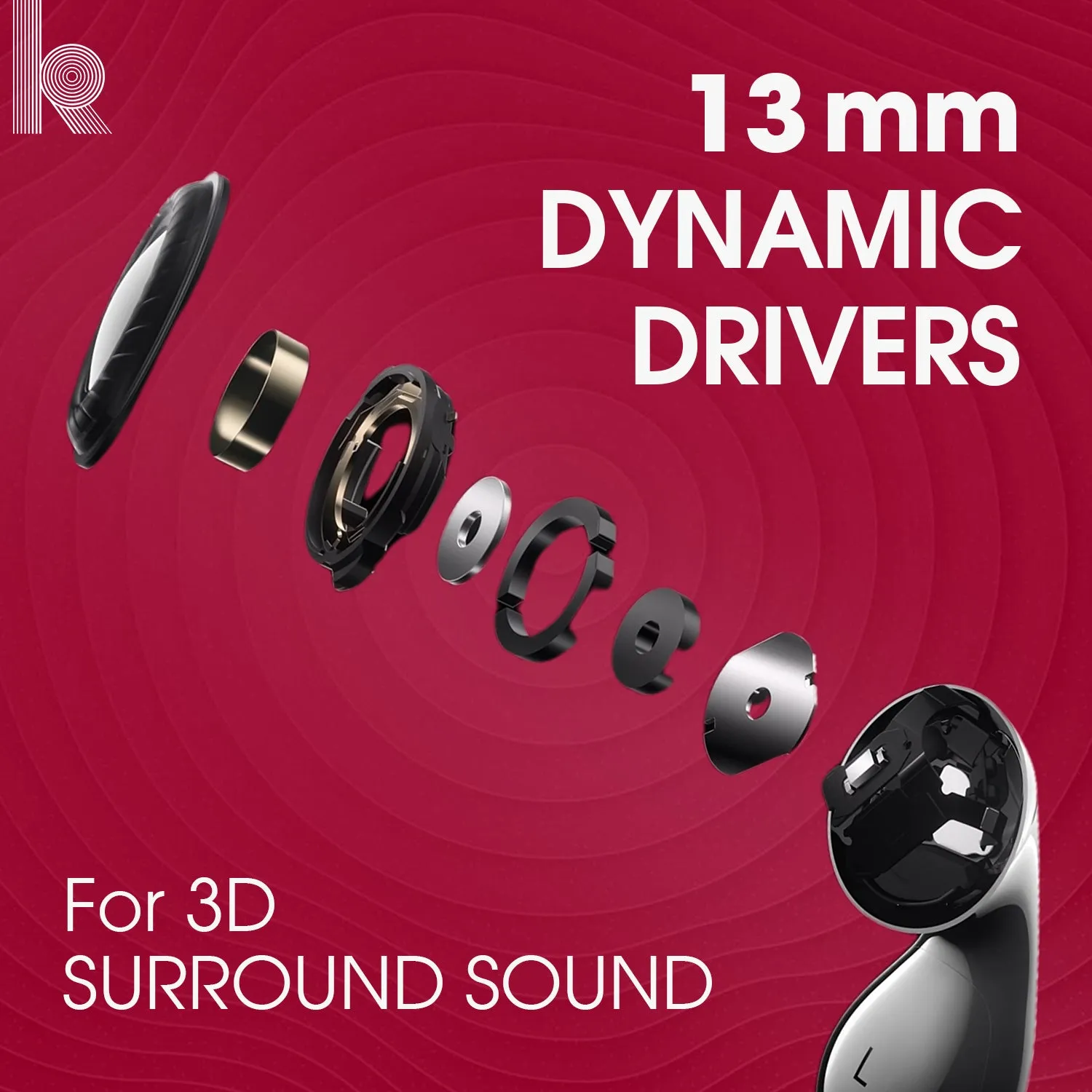 Kivart Acoustics | True wireless Earbuds | 24-hour Playtime | Latest ENC technology| 13mm Drivers | Best Ear Fitment | Digital LED Display