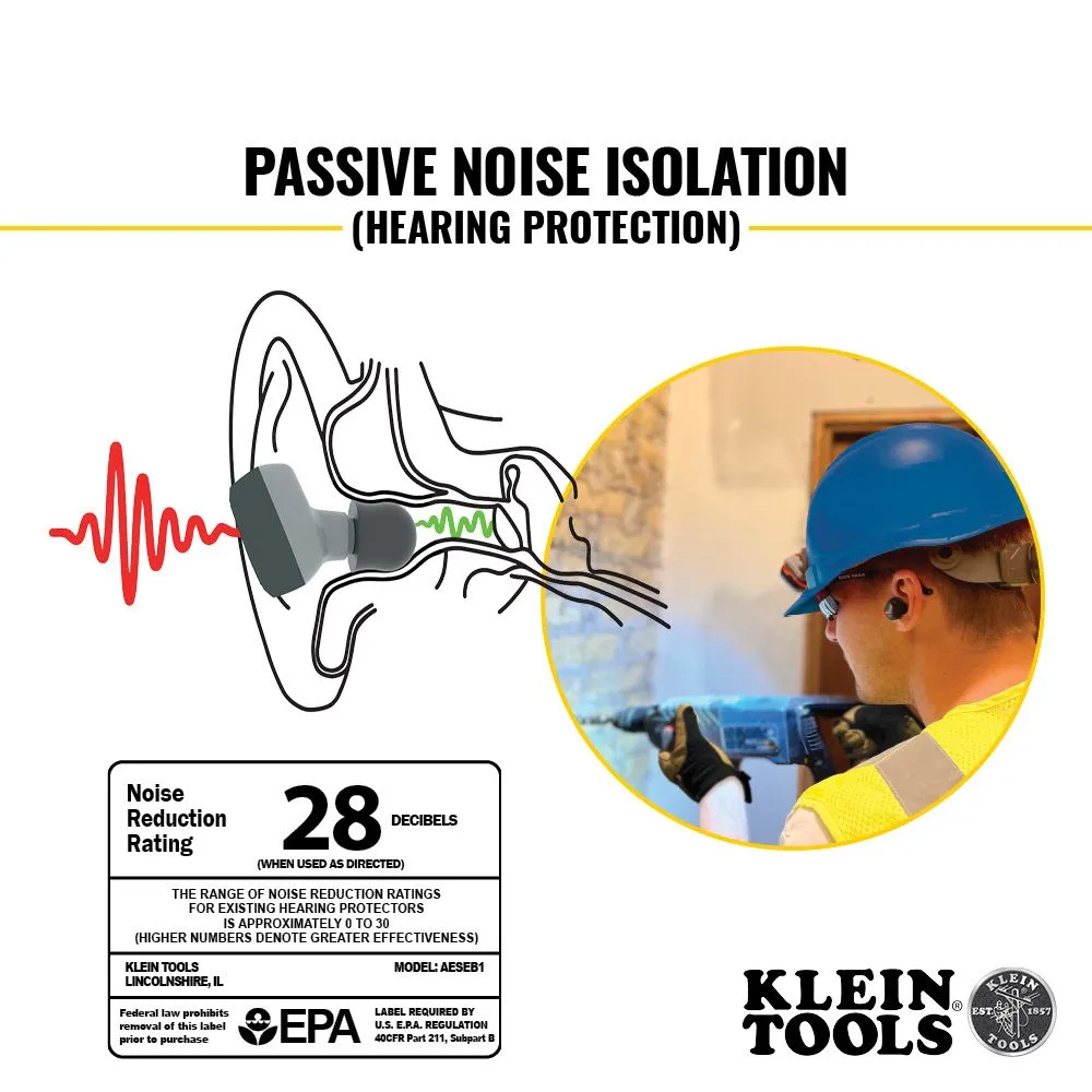 Klein AESEB1 Bluetooth Jobsite Earbuds