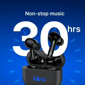 Kora Afroshots Wireless Earbuds with 8mm drivers, 30 Hours Playback, Type C Fast Charging