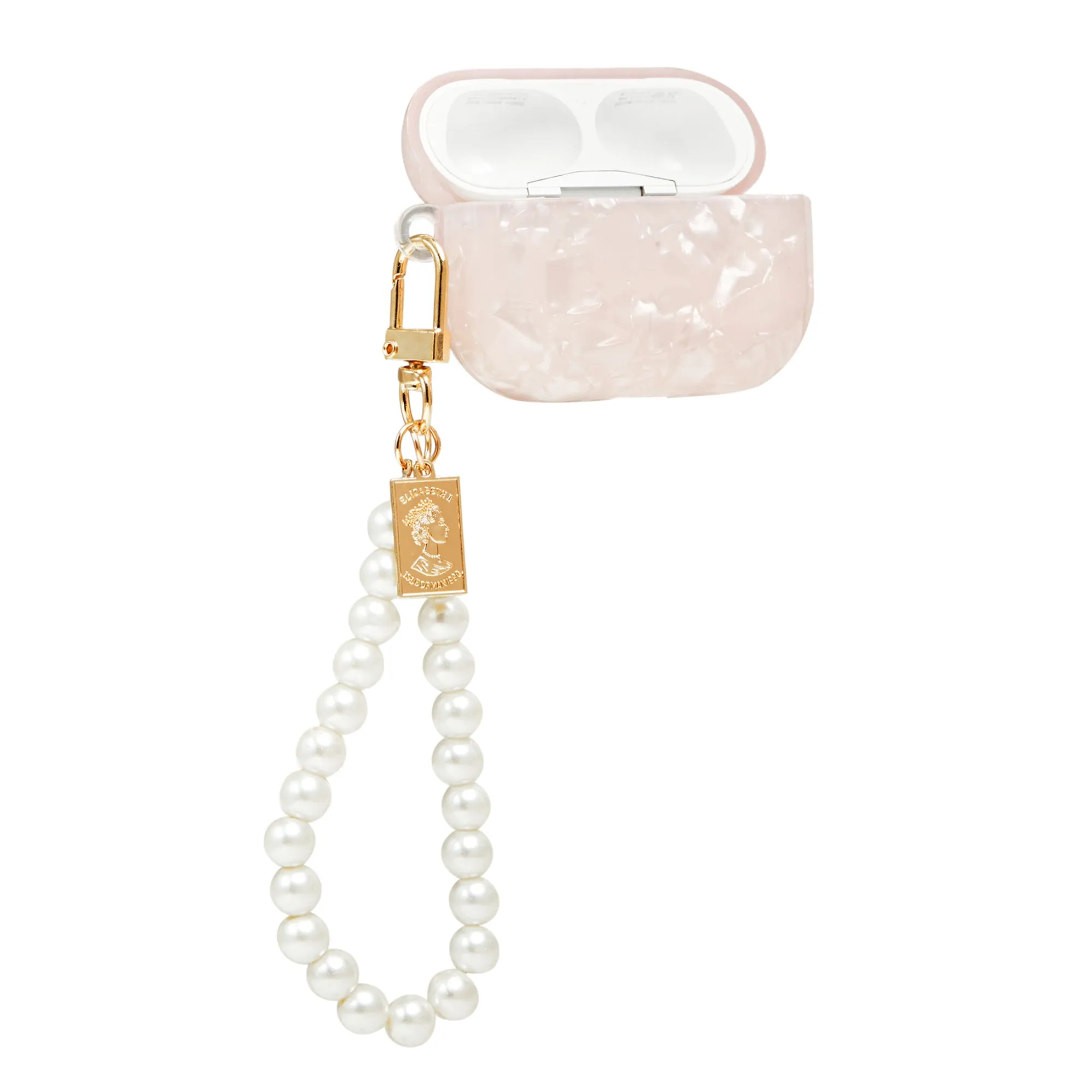 Laser AirPods Case with Pearl Chain