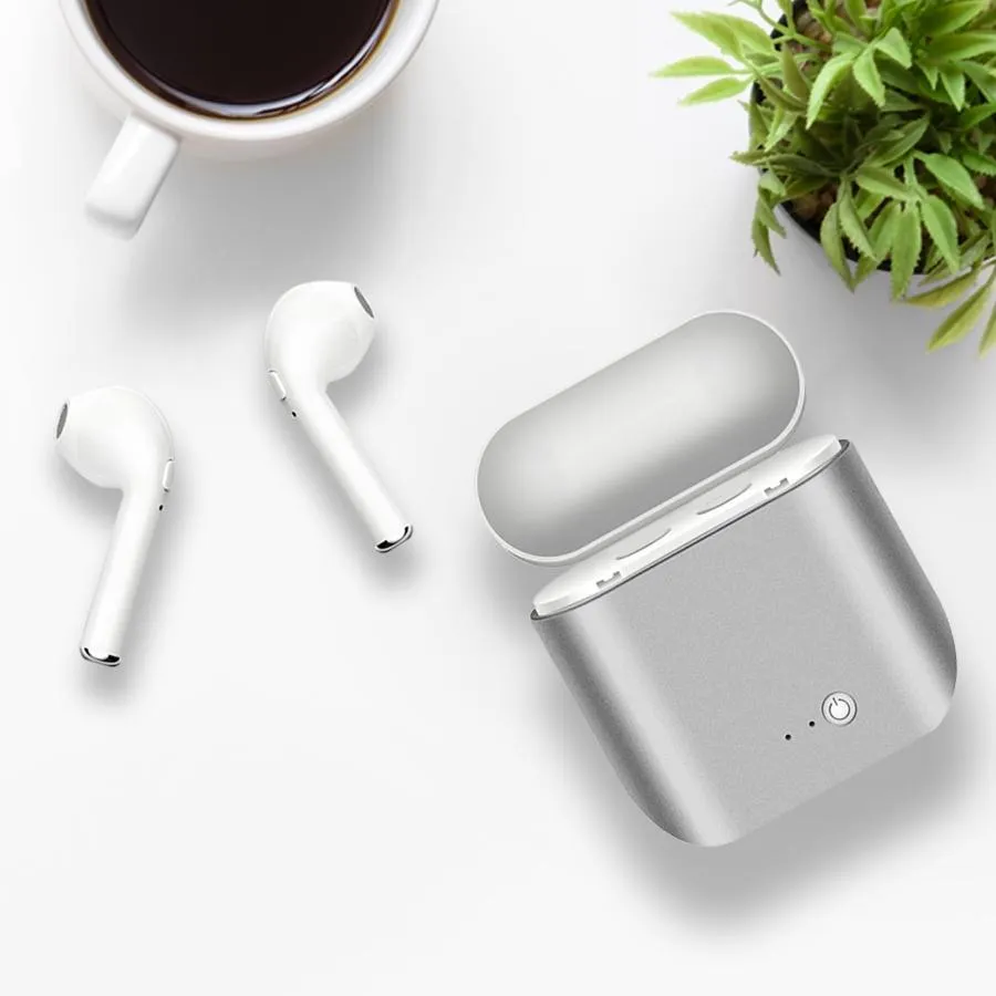 Metallic Wireless Earbuds & Charging Case Set