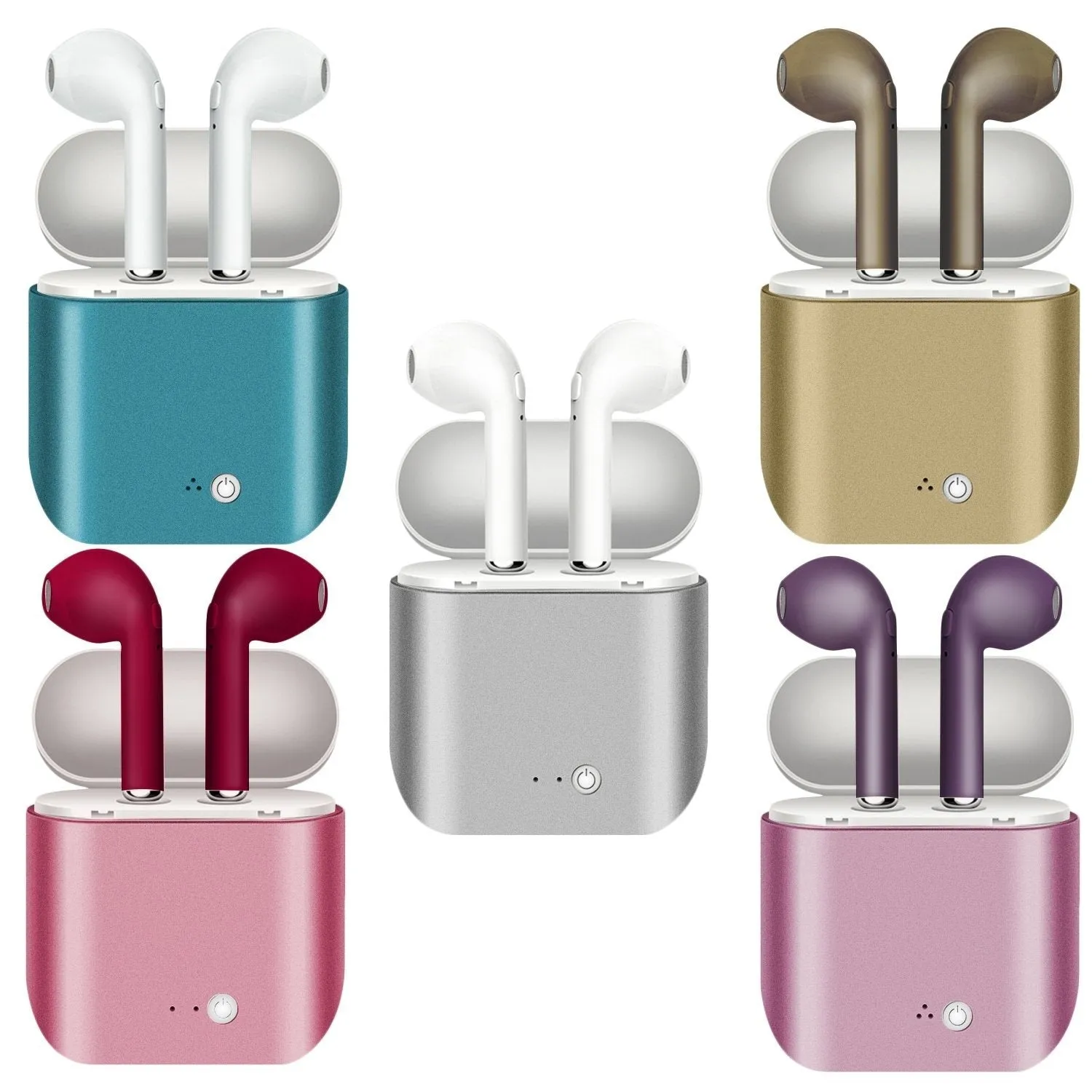 Metallic Wireless Earbuds & Charging Case Set