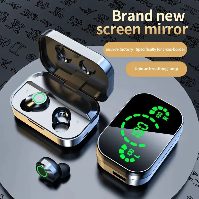 Mini Wireless Earbuds with Digital Display - True Wireless Stereo Earphones