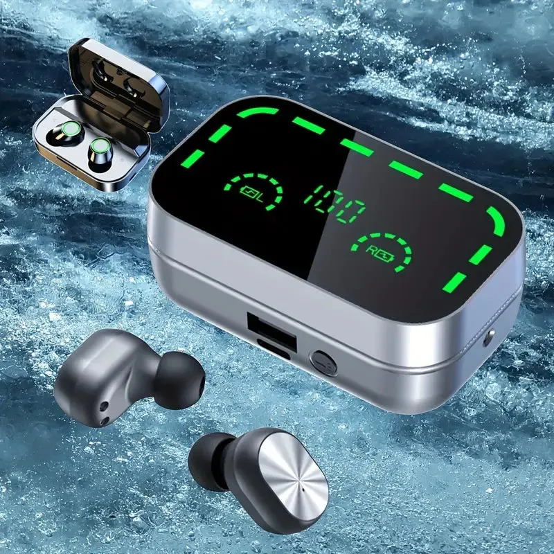 Mini Wireless Earbuds with Digital Display - True Wireless Stereo Earphones