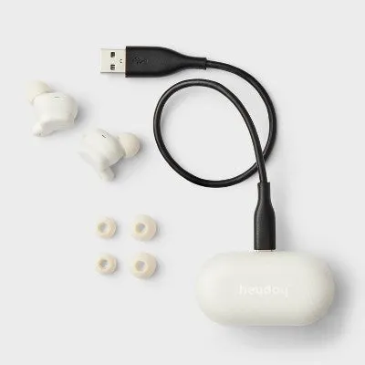 New - Active Noise Canceling True Wireless Bluetooth Earbuds - heyday Stone White