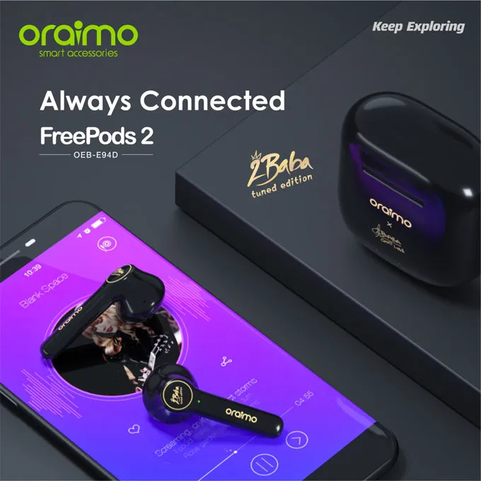 oraimo FreePods 2 2Baba-Version TWS True Wireless Stereo Earbuds