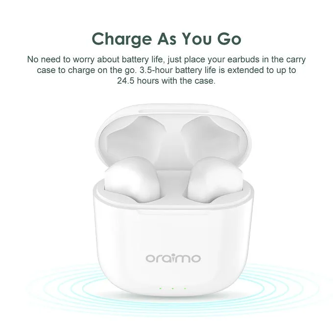 oraimo FreePods 2S Half in-Ear TWS True Wireless Earbuds - Online Exclusive