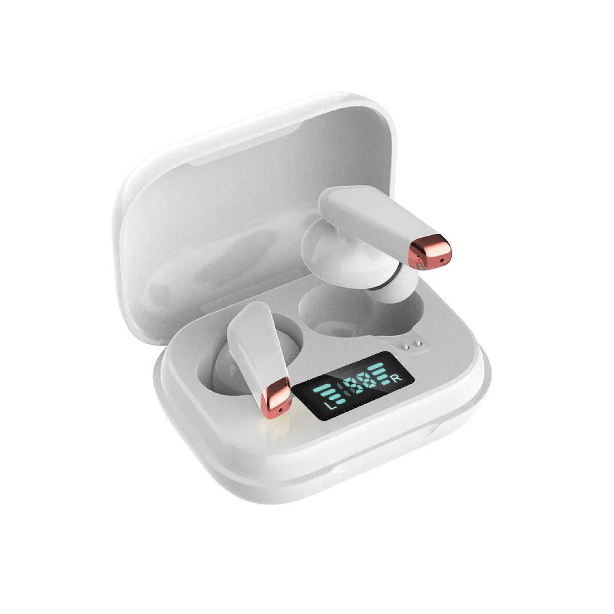 Premium TrueBuds Air True Wireless Earbuds with Charging Case and LED Battery Life Indicator