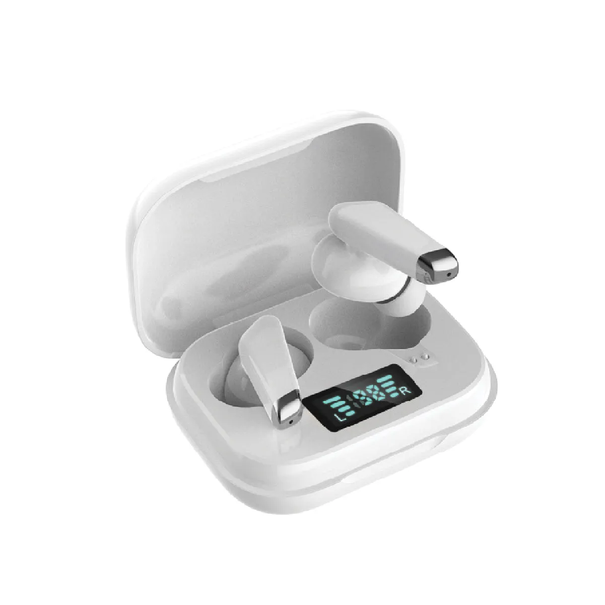 Premium TrueBuds Air True Wireless Earbuds with Charging Case and LED Battery Life Indicator