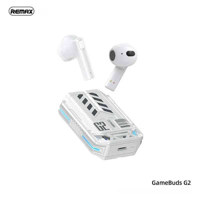 REMAX GAMEBUDS G2 V5.3 ASTERSHIP SERIES GAMING TRUE WIRELESS EARBUDS FOR MUSIC AND CALL (GAMING)-White