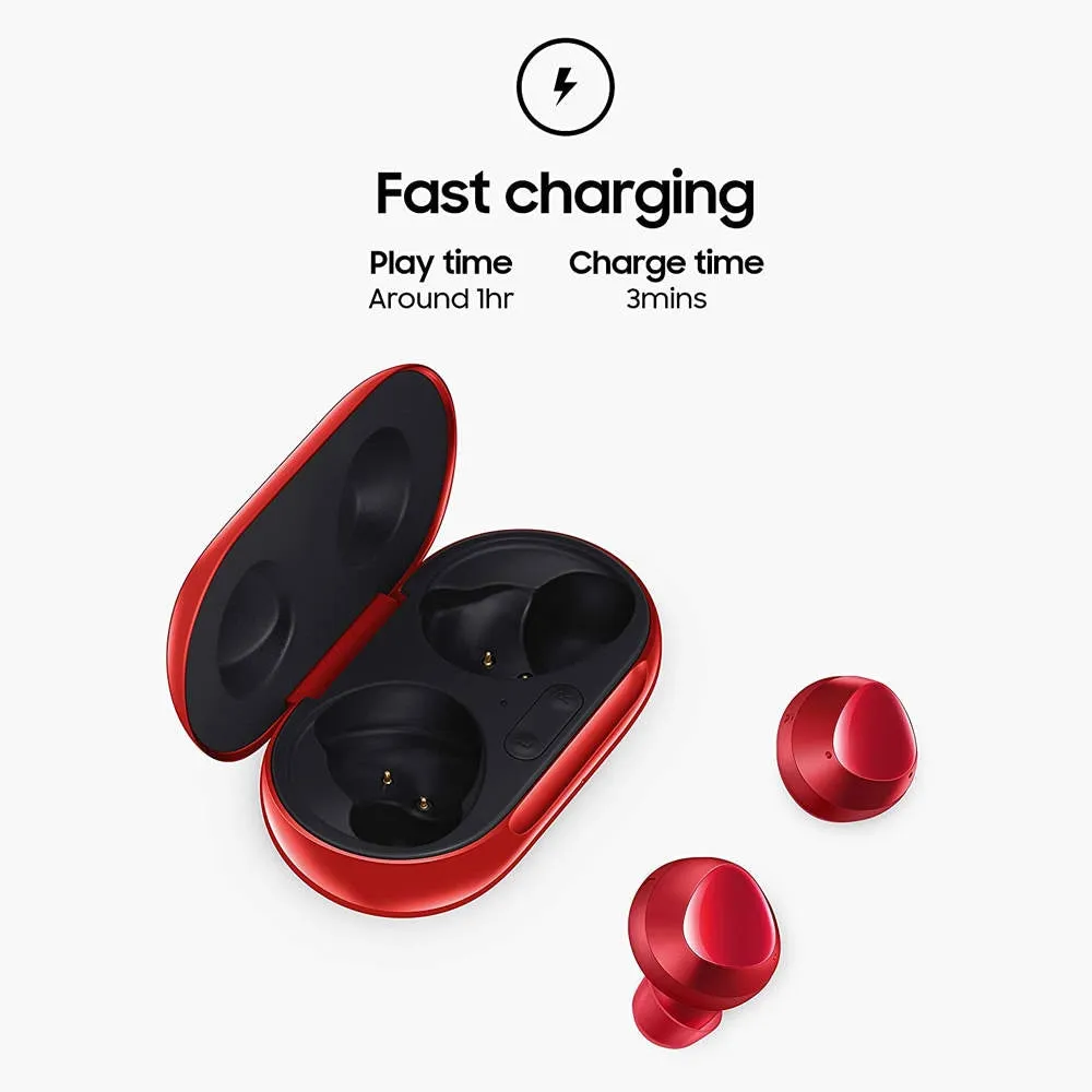 Samsung Galaxy Buds  Plus SMR175 In-Ear True Wireless Earbuds Improved Call Quality with Charging Case Red