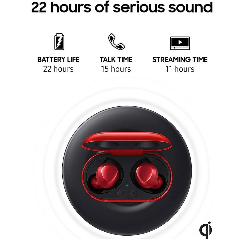 Samsung Galaxy Buds  Plus SMR175 In-Ear True Wireless Earbuds Improved Call Quality with Charging Case Red