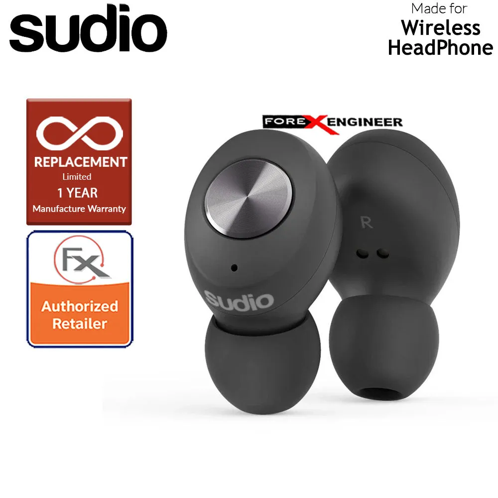 Sudio TOLV True Wireless Earbuds - Instant pairing - Black Color ( Barcode : 7350071389508 )