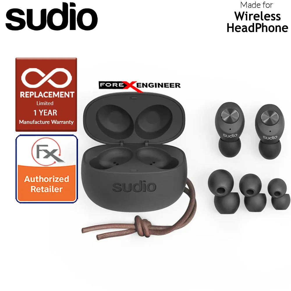 Sudio TOLV True Wireless Earbuds - Instant pairing - Black Color ( Barcode : 7350071389508 )