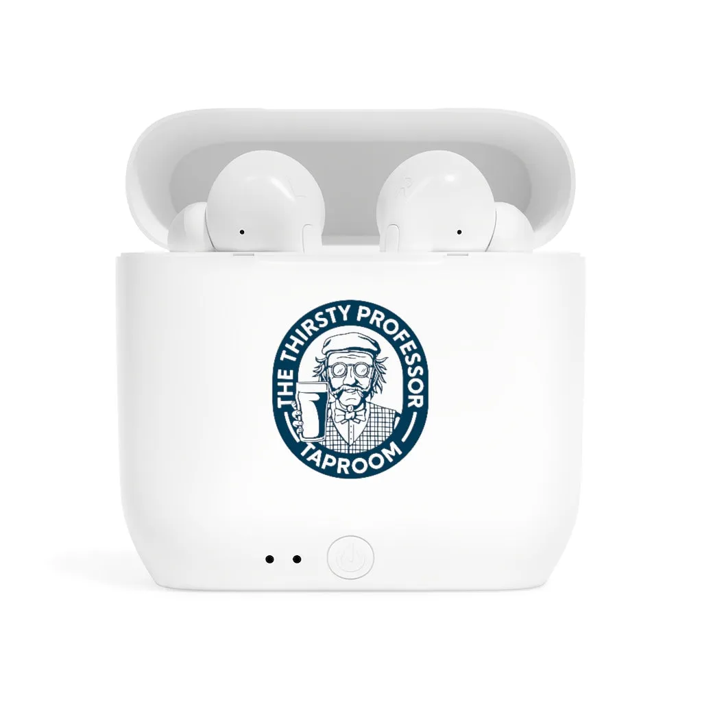 Thirsty Professor Logo Wireless Earbuds