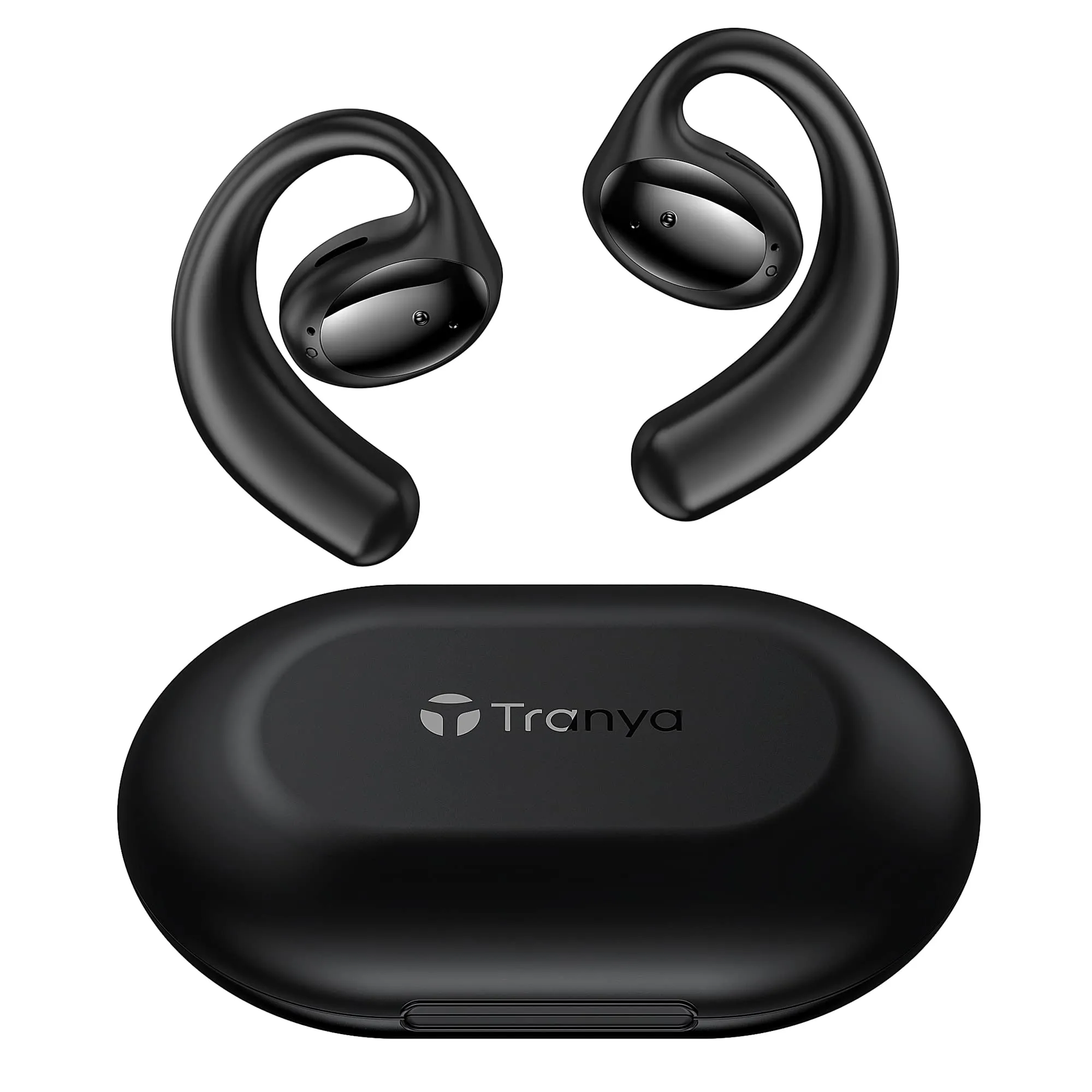 TRANYA Open Ear Bluetooth Headphones, Wireless Earbuds with APTX Adaptive Sound 16MM Large Driver, CVC8.0 Noise Cancellation, IPX5 Waterproof Sports Earbuds with 32H Playtime for Workout