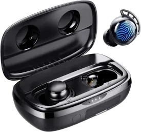 Tribit 100H Playtime Bluetooth 5.0 IPX8 Waterproof Touch Control Wireless Bluetooth Earbuds with Mic Earphone In-Ear Premium Deep Bass