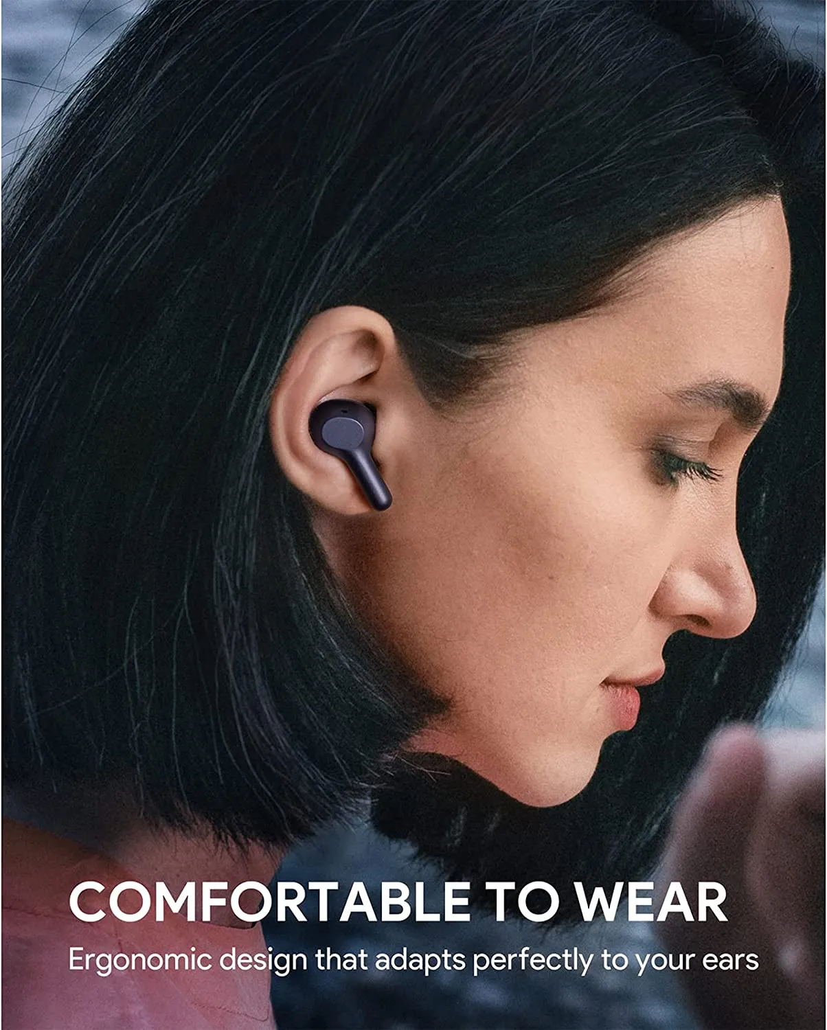 True Wireless Earbuds, Bluetooth 5 Headphones, USB-C Quick Charge, IPX5 Waterproof, 25H Playtime, One-Step Pairing, Hi-Fi Stereo Earphones EP-T25