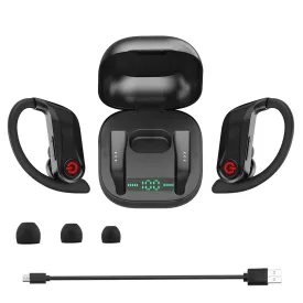 True Wireless Earbuds TWS Stereo Earphones In-Ear Wireless V5.0 Headsets with LED Display Magnetic Charging Case Built-in Mic with Deep Bass IPX5 Wate- Electronics