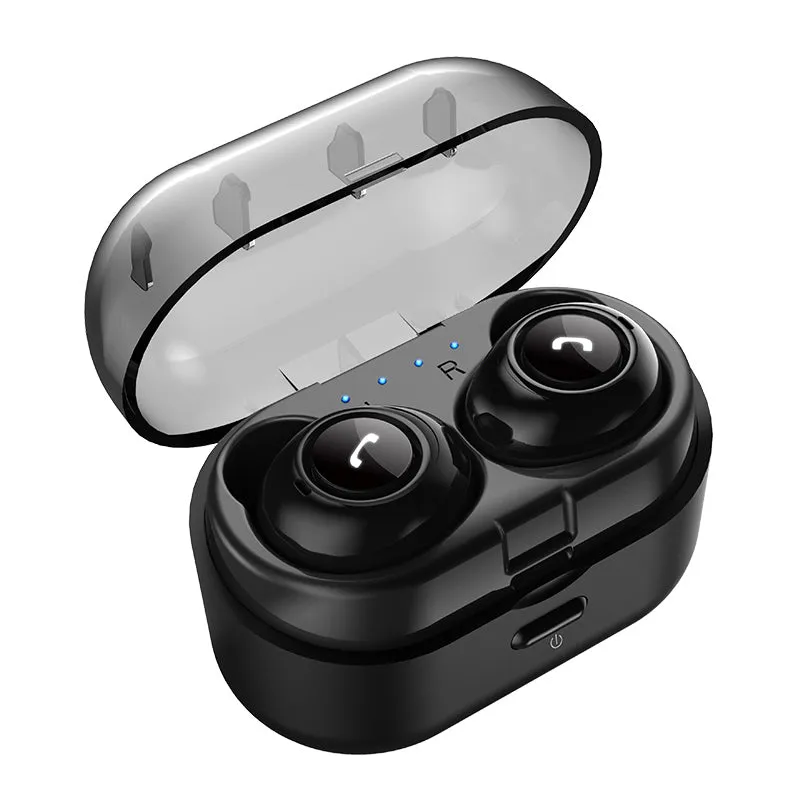 TWS Bluetooth 5.0 Earphone Wireless Earbuds Deep Bass 3D Stereo Headset Sport Handsfree Headphone with Dual Microphone for Phone