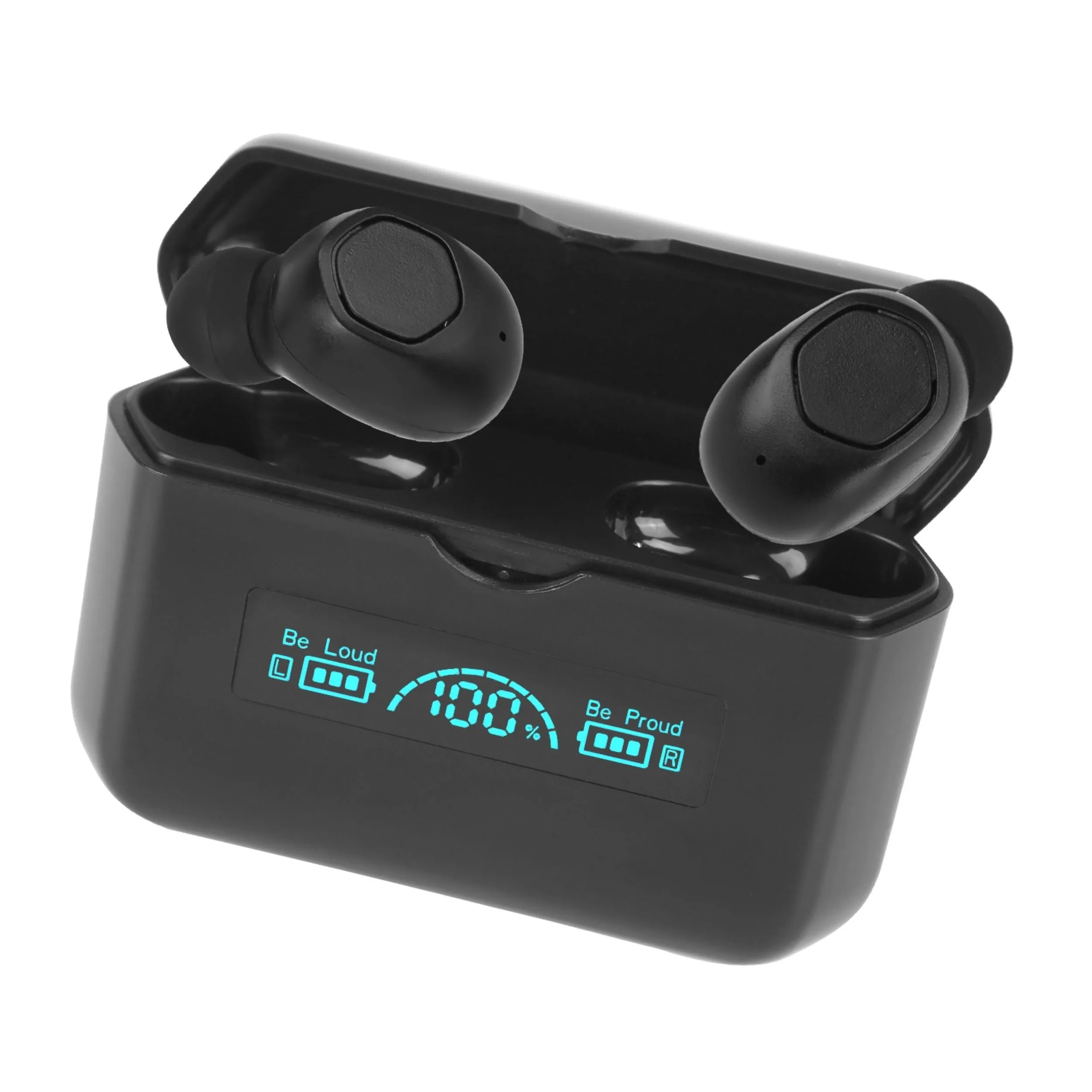 TWS Wireless Earbuds Headphone, 5.1, In-Ear, IPX4 Waterproof, w/ Charging Case