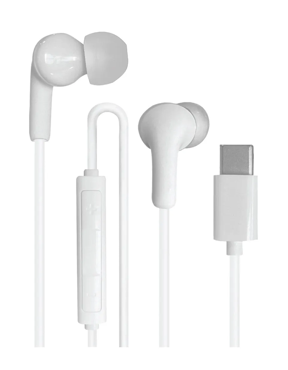 Type-C Silicone Tip Earbuds with Mic and Volume Control