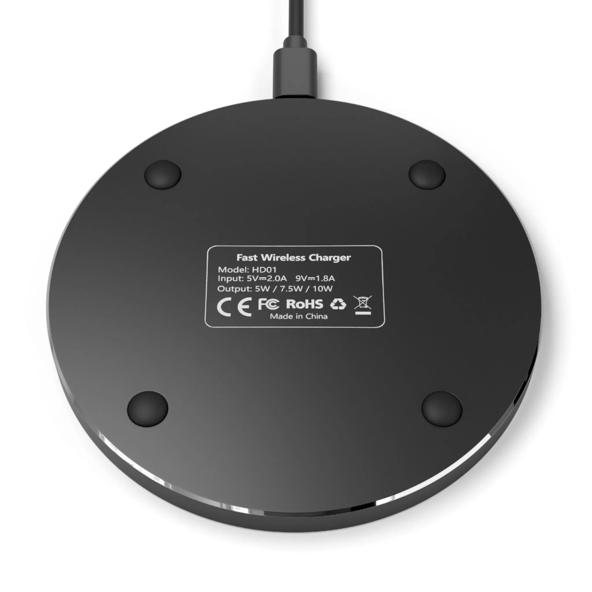 Vincent Bluewolf, 10W Wireless Charger for iPhone, Android, Earbuds