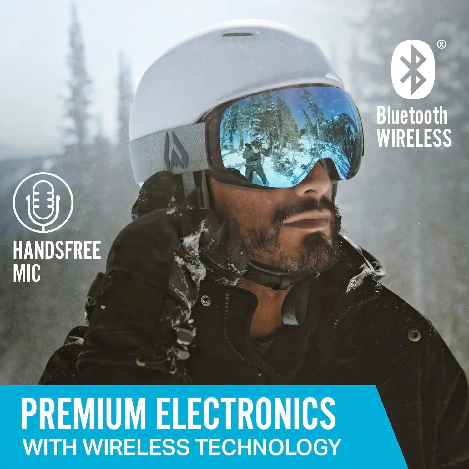 Wildhorn Alta Wireless Bluetooth Helmet Speakers, Drop-In Headphones - HD Speakers Compatible Any Audio Ready Ski/Snowboard Helmet Headphones. Glove Friendly Controls, Microphone for Hands-Free Calls