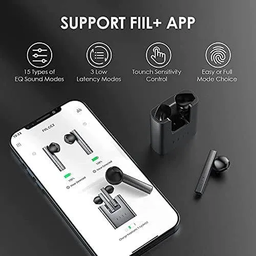 Wireless Earbuds - FIIL T1X TWS True Wireless Earbuds Cordless, Bluetooth 5.0 Earphones with Microphone, Bass Bluetooth Earbuds, Noise-Cancelling, Sweatproof Wireless Headphones for iPhone & Android